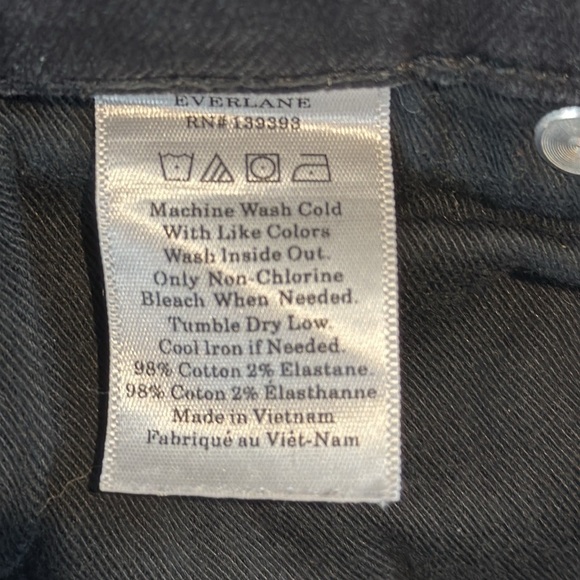 Everlane The Skinny Cheeky Jeans Black Size 28 - Picture 9 of 9